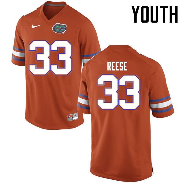 Youth NCAA Florida Gators David Reese #33 Stitched Authentic Nike Orange College Football Jersey KCD3365UJ